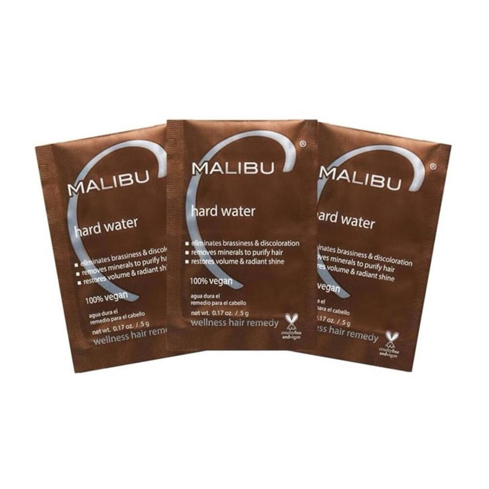 3 x Malibu C Hard Water Treatment Wellness Hair Remedy